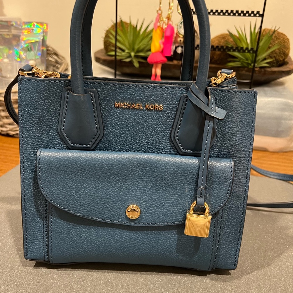 Michael Kors Teal Satchel Bag